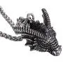 HAQUIL Dragon Necklace, Stainless Steel Dragon Head Pendant with Wheat Chain, Medieval Fire Dragon Jewelry Gift for Men and Women HAQUIL Dragon Necklace, Stainless Steel Dragon Head Pendant with Wheat Chain, Medieval Fire Dragon Jewelry Gift for Men and Women