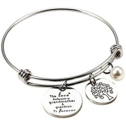 Meibai Grandmother Bracelet Stainless Steel Message Cuff Bangle Personalized Gift for Mother Nana