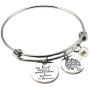 Meibai Grandmother Bracelet Stainless Steel Message Cuff Bangle Personalized Gift for Mother Nana