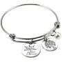 Meibai Grandmother Bracelet Stainless Steel Message Cuff Bangle Personalized Gift for Mother Nana Meibai Grandmother Bracelet Stainless Steel Message Cuff Bangle Personalized Gift for Mother Nana