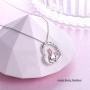 Easter Gifts Jewelry Bunny Necklace Silver with Message Keep Me in Your Heart, Best gifts for Rabbit Lovers Wedding Gift