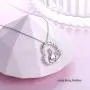 Easter Gifts Jewelry Bunny Necklace Silver with Message Keep Me in Your Heart, Best gifts for Rabbit Lovers Wedding Gift Easter Gifts Jewelry Bunny Necklace Silver with Message Keep Me in Your Heart, Best gifts for Rabbit Lovers Wedding Gift