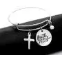 Uloveido Stainless Steel Christian Bible Verse Quote Expandable Wire Bangle Bracelets 2.5 Inches Uloveido Stainless Steel Christian Bible Verse Quote Expandable Wire Bangle Bracelets 2.5 Inches