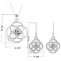 Swarovski Earrings Pendant Necklace Jewelry Set Sterling Silver Celtic Knot with 18 Inches Chain for Women Swarovski Earrings Pendant Necklace Jewelry Set Sterling Silver Celtic Knot with 18 Inches Chain for Women