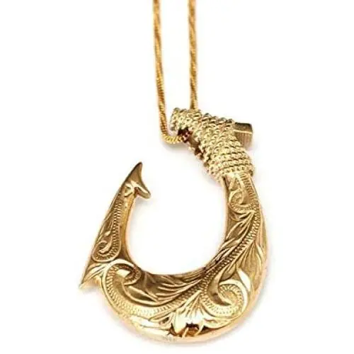 Hawaiian Fish Hook Necklace by Austaras - for Strength, Prosperity and Good Luck Hawaiian Fish Hook Necklace by Austaras - for Strength, Prosperity and Good Luck