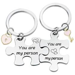 HN HNHB You are My Person Relationship Keychain Couple Friend Gift Christmas Birthday Jewelry Gifts