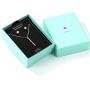 NEOGLORY Platinum Plated CZ Cubic Zirconia Bar Necklaces Stud Earrings Jewelry Sets for Sensitive Skin