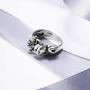 Etronik Cat Ring, Silver Animal Finger Open Rings,Lovely Valentines Gift for Girls Women Cat Lovers Jewelry Gifts（3 PCS）