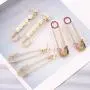 Paperclip Drop Earrings Colorful Rhinestone Pearl Safety Pin Dangle Earrings Elegant Gold Tone Statement Stud Earrings For Women Girls Paperclip Drop Earrings Colorful Rhinestone Pearl Safety Pin Dangle Earrings Elegant Gold Tone Statement Stud Earrings For Women Girls