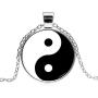 Yin Yang Pendant Necklace - Chinese Philosophy Taoist Symbol Talisman Taichi Yoga Stainless Steel Charm Pendant Necklace Necklace
