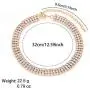 Zealmer 18K Yellow Gold Plated 1-5 Rows Rhinestone Choker Necklace & Stretch Bracelets Set Wedding Jewelry Zealmer 18K Yellow Gold Plated 1-5 Rows Rhinestone Choker Necklace & Stretch Bracelets Set Wedding Jewelry