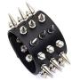Nsitbbuery Hip Hop Spike Wristband Rivet Leather Cuff Bracelet
