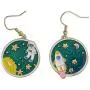 Creative Cute Cartoon Astronaut Stud Earrings for Women Asymmetric Spaceman Star Drop Earrings Hypoallergenic Jewelry