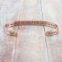 Joycuff Memorial Gift for Loss of Mom Dad Grandma Grandpa Son Sister Husband Brother Rose Gold Sympathy Bracelet Bereavement Cuff Remembrance Bangle