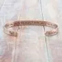 Joycuff Memorial Gift for Loss of Mom Dad Grandma Grandpa Son Sister Husband Brother Rose Gold Sympathy Bracelet Bereavement Cuff Remembrance Bangle