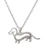 Lemegeton Lovely Dachshund Puppy Crystal Silver Plated Dog Pendant Necklace for Women/Girls Gift Jewelry Lemegeton Lovely Dachshund Puppy Crystal Silver Plated Dog Pendant Necklace for Women/Girls Gift Jewelry