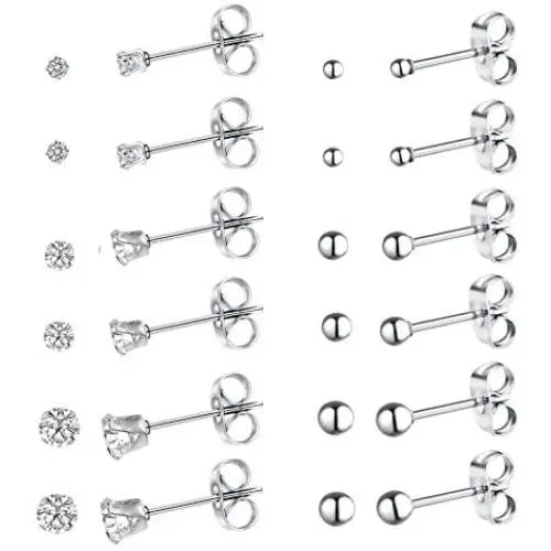 20g Tiny Cubic Zirconia Ball CZ Cartilage Stud Earrings For Women Mens Girls Stainless Steel Small Tragus Studs Hypoallergenic Huggie Piercing Jewelry Sets Gifts 2mm 3mm 4mm 20g Tiny Cubic Zirconia Ball CZ Cartilage Stud Earrings For Women Mens Girls Stainless Steel Small Tragus Studs Hypoallergenic Huggie Piercing Jewelry Sets Gifts 2mm 3mm 4mm