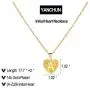 YANCHUN Gold Initial Necklace for Women Heart Pendant Initial Letter Necklaces Alphabet Monogram Necklaces for Girls Jewelry Gift