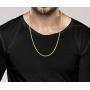 Miabella Solid 18K Gold Over Sterling Silver Italian 2mm, 3mm Diamond-Cut Braided Rope Chain Necklace for Men Women 16, 18, 20, 22, 24, 26, 28, 30 Inch 925 Sterling Silver Made in Italy