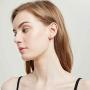 Small Spiral Huggie Hoop Earrings 14k Gold Over Sterling Silver, 0.51 Inch