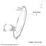 Greendou Fashion Jewelry 925 Sterling Silver Plated Double Butterflies Open Cuff Bangle Bracelet for Women and Girls
