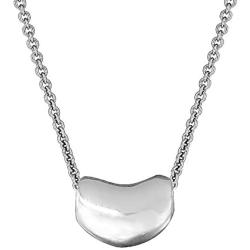 Ritastephens Sterling Silver Kidney Bean Pendant Charm Necklace (16, 18, 20 Inches)