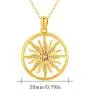 JUSTKIDSTOY Sun Necklace 925 Sterling Silver Sunshine Pendant Necklace Sun Jewelry Stocking Stuffers for Women Girlfriend