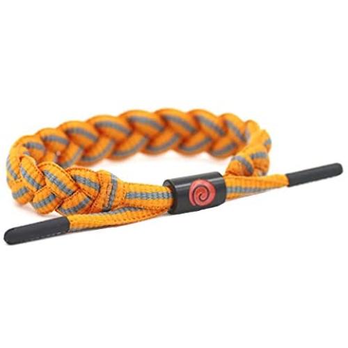 LACKINGONE Naruto Cosplay Bracelet,Japanese Animation Naruto Shippuden Braided Wristband with Symbol for Kids Teens Adults and Anime-Fans