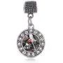 Inspired Silver - Silver Circle Charm for Bracelet with Cubic Zirconia Jewelry Inspired Silver - Silver Circle Charm for Bracelet with Cubic Zirconia Jewelry