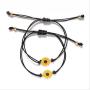 Poneneo Best Friend Bracelet Sunflower Bracelet for Girls Women Couples,Pinky Promise Bracelet Friendship Bracelet for 2 Adjustable Matching Bracelets Friendship Gifts