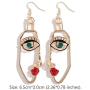 Modern retro funny funny red lips face exaggerated earrings long earrings female