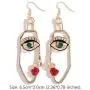 Modern retro funny funny red lips face exaggerated earrings long earrings female