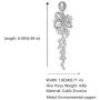 Scarlvambo Womens Fashion Cubic Zirconia Chandelier Bow Tassel Pierced Dangle Wedding Earrings Silver-Tone Clear