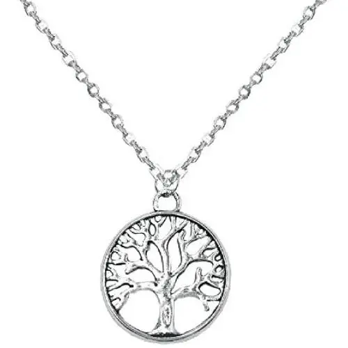 Silver Tree of Life Family Tree Pendant Necklace Fashion Jewelry Christmas Birthday Gifts for Women Girls Family Gifts for Mom Grandma Teen Best Friend Teacher Silver Tree of Life Family Tree Pendant Necklace Fashion Jewelry Christmas Birthday Gifts for Women Girls Family Gifts for Mom Grandma Teen Best Friend Teacher