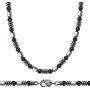 WESTMIAJW 6mm Mens Hematite Beads Beaded Necklaces Chain Natural Gemstone Healing Crystals Jewelry 50/60cm