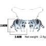 WEVENI Acrylic Northern Raccoon Earrings Dangle Drop Lovely Jewelry For Women Girls Ladies Gifts