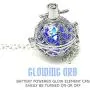 UMBRELLALABORATORY Steampunk FIRE Necklace - Pendant Glow Locket - Great Gifts for Teen Girls, Mother, Father, Little Girls Jewelry