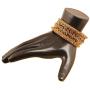 Touchstone ''Golden Bangle Collection Exotic Filigree and Grain Work Clear Rhinestone Indian Bollywood Thick Thin Metal Bangle Bracelets in Antique Gold Tone for Women.