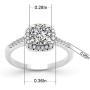 UFOORO CZ Ring Solitaire Crystal Womens Engagement Rings Cubic Zirconia Wedding Band Gift