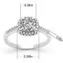 UFOORO CZ Ring Solitaire Crystal Womens Engagement Rings Cubic Zirconia Wedding Band Gift