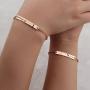WUSUANED Baby&Mommy Bracelet Baby Baptism Bracelet Mom Daughter Bar Bracelet Set Gift for New Mom&Baby