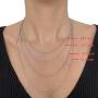 Newborn Jewellery 925 Sterling Silver Durable Italian Rope Chain Necklace Rhodium Plated 1.3mm (15.7''-21.7'')