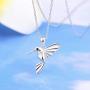 ACJNA 925 Sterling Silver Hummingbird Pendant Nature Bird Critter Necklace Jewelry Gift,18inch rolo Chain