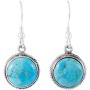 Turquoise Earrings 925 Sterling Silver & Genuine Turquoise (Choose Color)