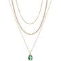 Eseres Girls Layered Necklace Teardrop Pendant Rhinestone Chokers