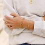 18k Gold Plated Personalized Chunky Cuban Oval Link Chain Bracelets for Men Women Toggle Rope Bracelet Jewelry for Women