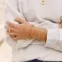 18k Gold Plated Personalized Chunky Cuban Oval Link Chain Bracelets for Men Women Toggle Rope Bracelet Jewelry for Women