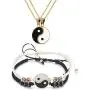 choice of all 4PCS Couples Necklace Bracelets for Him and Her Yin Yang Couples Necklace Leather Braclets Couple Jewelry Gift choice of all 4PCS Couples Necklace Bracelets for Him and Her Yin Yang Couples Necklace Leather Braclets Couple Jewelry Gift