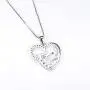 925 Sterling Silver Doves Birds Faith Hope Love with Open Heart Pendant Necklace for Women Teenage Girls, 18inches 925 Sterling Silver Doves Birds Faith Hope Love with Open Heart Pendant Necklace for Women Teenage Girls, 18inches