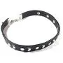 Skye Jewelry Black Leather Gothic Moon & Flat Stud Choker Necklace w/Adjustable Toggle Clasp Fits 13''-16''
